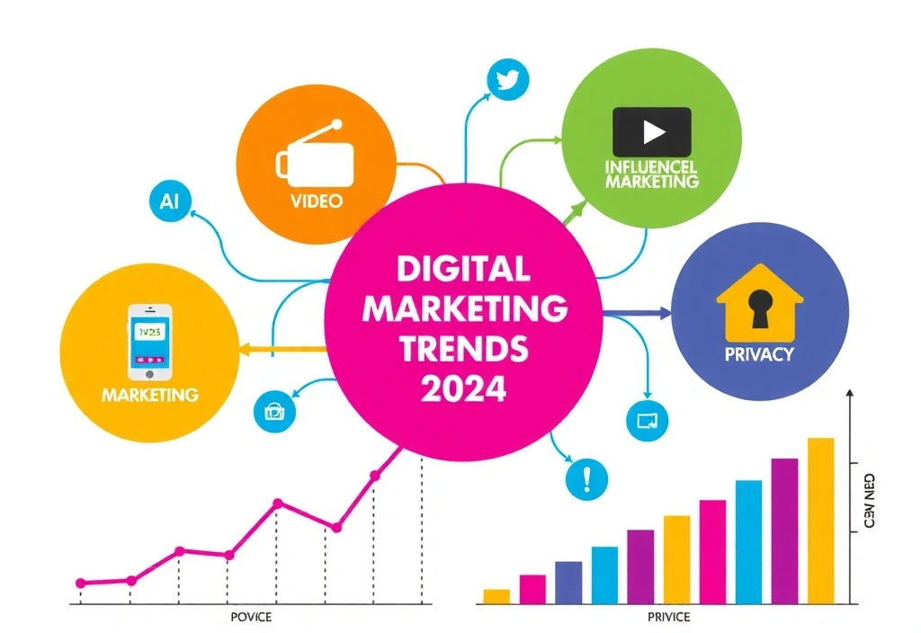 Infografic tendințe de marketing digital 2024